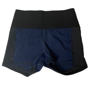 APL Athletic Propulsion Labs Perforated Bike Shorts Blue Black side Size Small